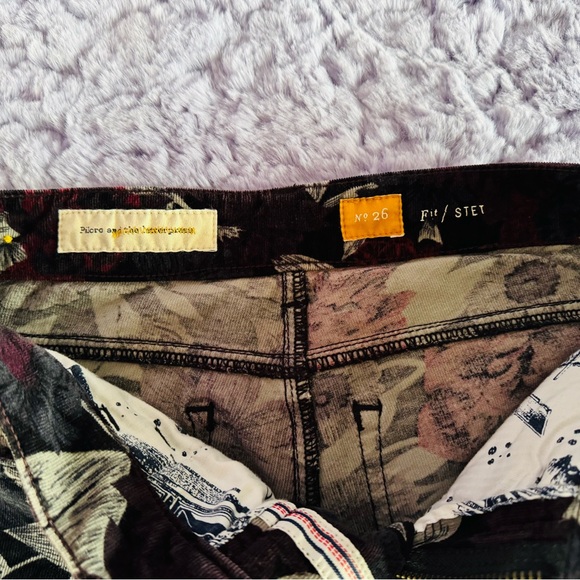 Pilcro Floral Print Boot Corduroys - Picture 7 of 9